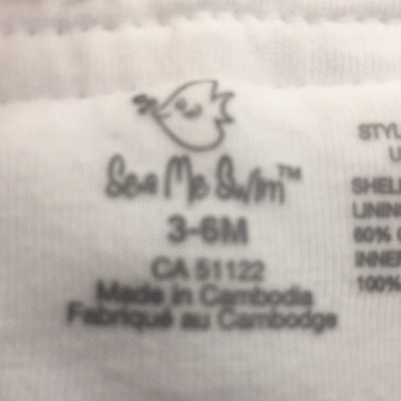 Sea Me Swim Reusable Swim Diaper Turtles Pattern Baby Infant Size 3-6 Months New - Picture 4 of 9